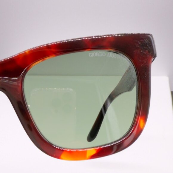 Georgio Armani AR8171 Red Havana Tortoise Frame Green Lenses Sunglasses - Picture 9 of 11
